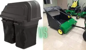 lawn bagger vs sweeper